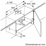 Campana telescópica BOSCH 60 cm Plata DFT63AC50 - Imagen 4
