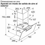 Campana BOSCH decorativa de pared 80 cm Cristal Negro serie 4 DWK87FN60 - Imagen 6