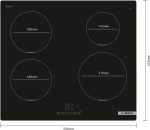 Placa Anafe de inducción BOSCH 60 cm Negro, 4 HORNALLAS PUE611BB5E - Imagen 4