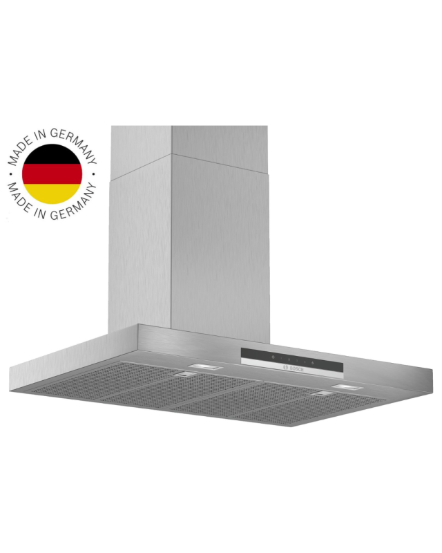 Campana de pared Bosch DWB77IM50 Serie 4 de 75 cm en acero inoxidable, capacidad de extracción de 710 m3/h y diseño Box.