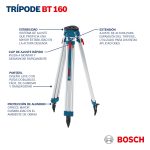 Trípode para nivel Bosch BT 160 1,6 metros - Imagen 2
