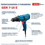 Taladro atornillador Bosch GSR 7-14 E 400W 220V cable 4m - Imagen 2