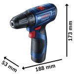 Taladro atornillador Bosch GSR 120-LI 12V 2 baterías y maletín - Imagen 3