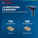 Taladro atornillador Bosch GSR 120-LI 12V 2 baterías y maletín - Imagen 6