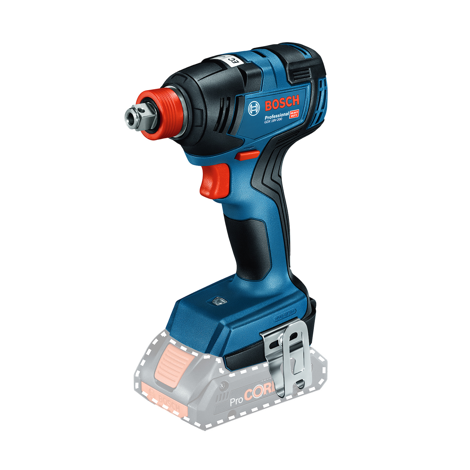06019J22E0-000_01 Llave de impacto inalámbrica ¼ y ½" Bosch GDX 18V-200 18V SB - Imagen 1
