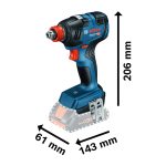 Llave de impacto inalámbrica ¼ y ½" Bosch GDX 18V-200 18V SB - Imagen 2