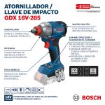 Atornillador y llave de impacto Bosch GDX 18V-285 285Nm 2800rpm Sin batería - Imagen 2