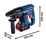 Rotomartillo Bosch GBH 180-LI 18V 2 baterías y maletín - Imagen 5