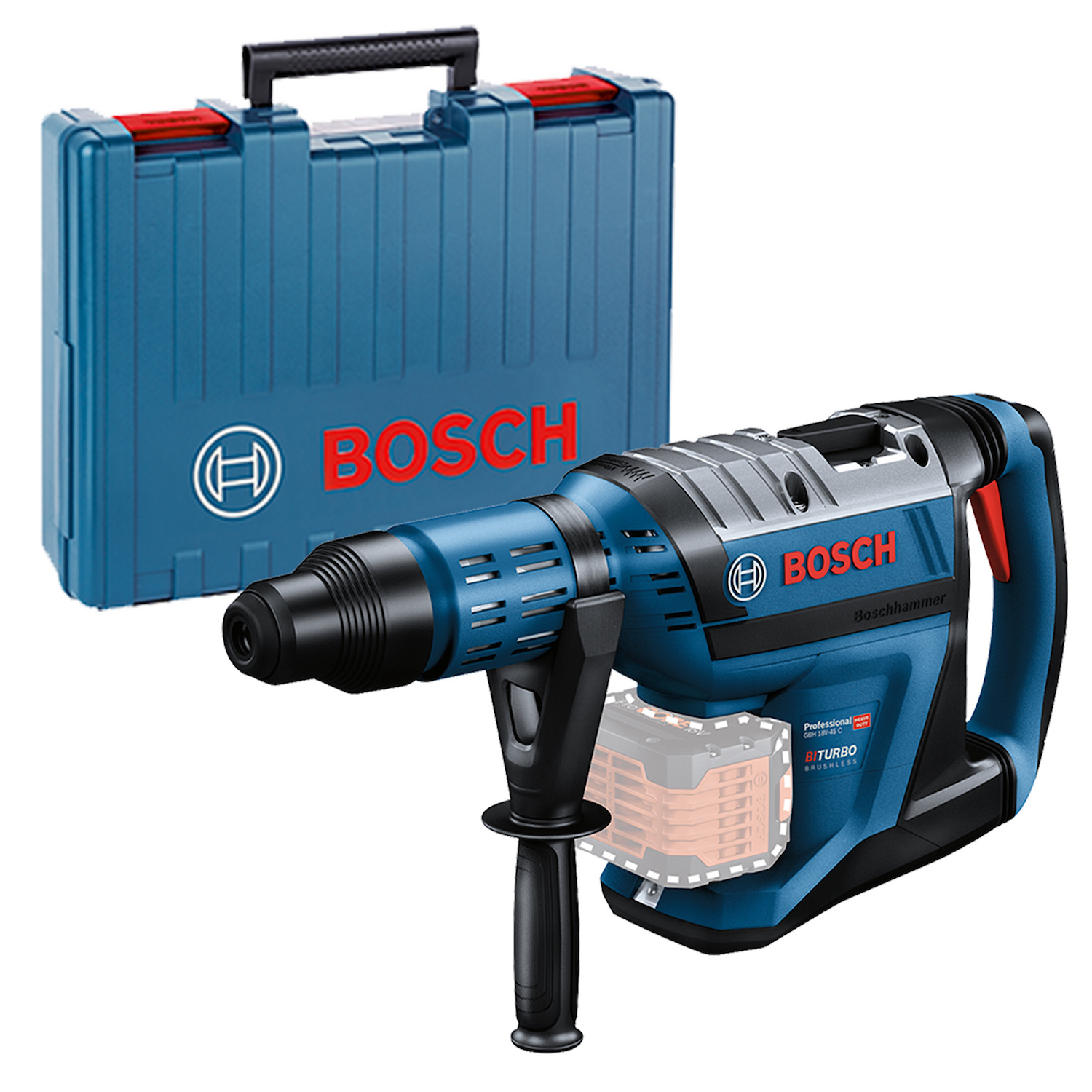 0611913180-000_01 Rotomartillo inalámbrico Bosch GBH 18V-45 C BITURBO 18V SB con maleta - Imagen 1