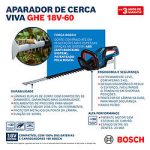 Corta setos inalámbrico Bosch GHE 18V-60 Brushless - Imagen 9