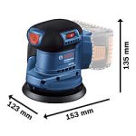 Lijadora roto orbital inalámbrica Bosch GEX 185-LI, 18V SB Brushless - Imagen 5