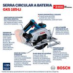 Serra Circular inalámbrica Bosch GKS 185-LI, 18V SB, con disco - Imagen 10