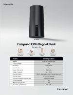 Campana Isla marca Bloom – Elegant Black - Imagen 3