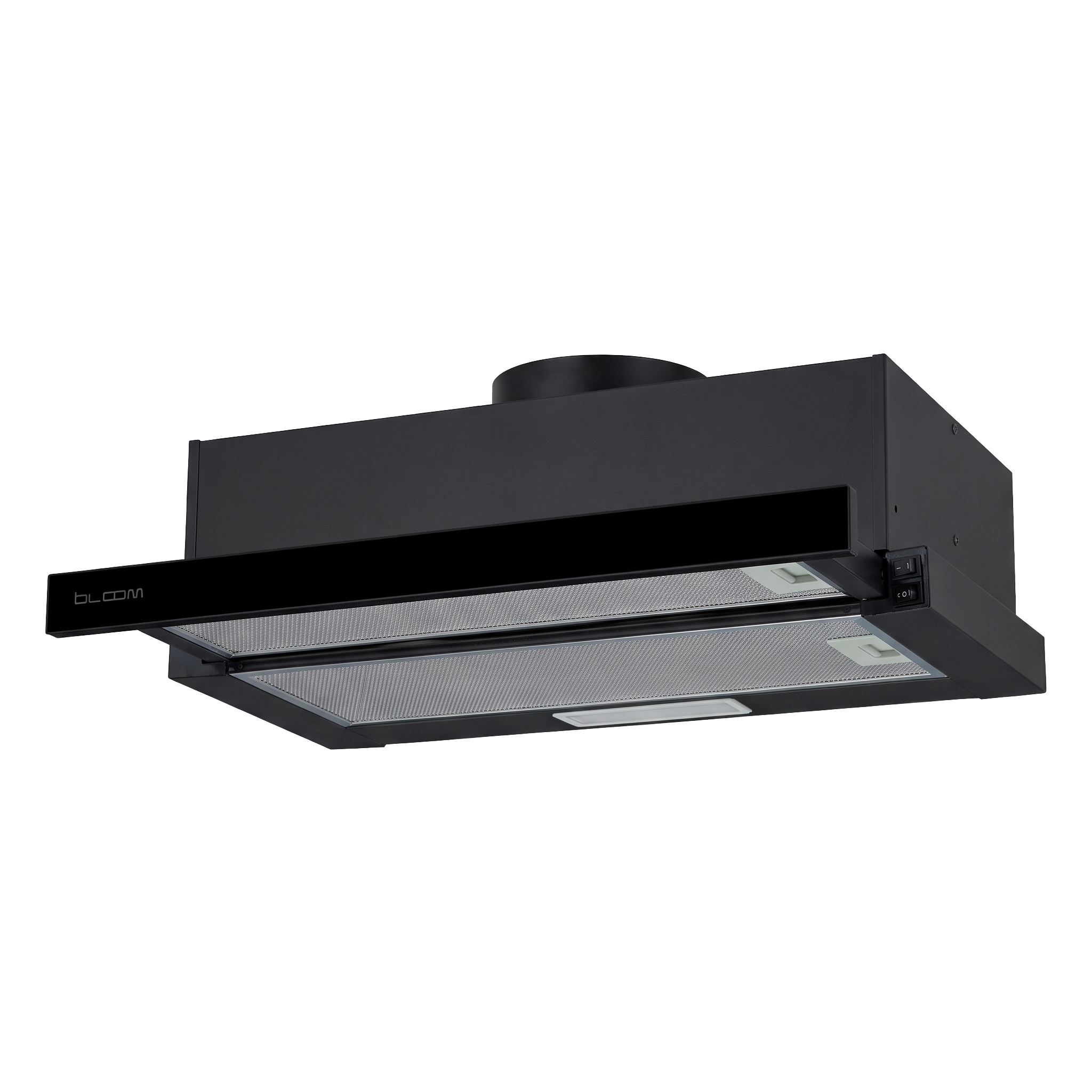 duo-esencial-60-negro-extractor-telescopico-producto Campana Duo Esencial Negro 60 cm - Imagen 1